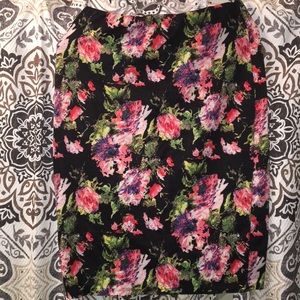 Floral pencil skirt